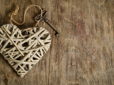 decorazione cuore chiave riciclata
