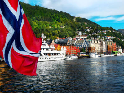 bandiera norvegia città bergen