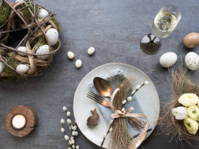 tavola apparecchiata pasqua country shabby chic