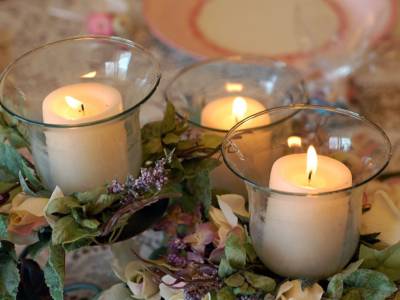 centrotavola candele matrimonio