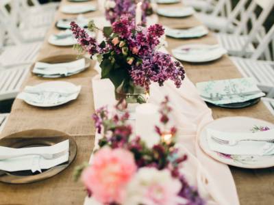 tavola apparecchiata shabby chic