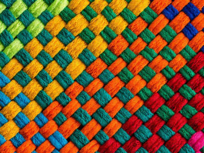 intreccio tessuto colorato