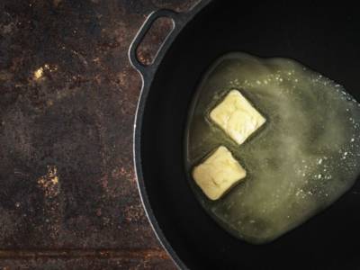 burro padella sciolto sciogliere pezzi