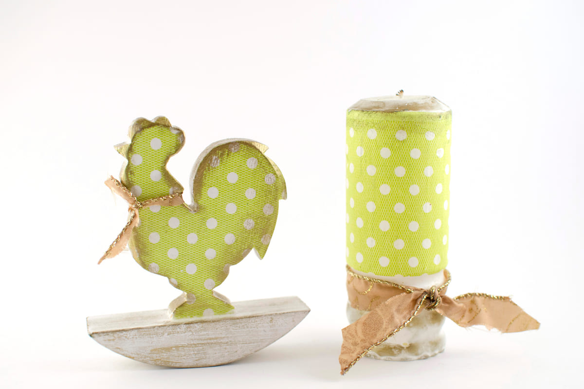 lavoretti candele decoupage