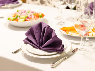 tovagliolo forma ventaglio