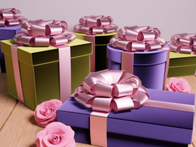 regali pacchi nastro rosa