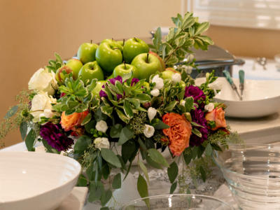 centrotavola mele verdi