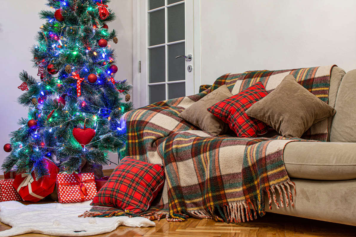 divano albero di Natale