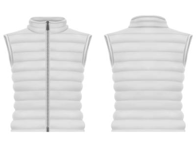 piumino bianco smanicato