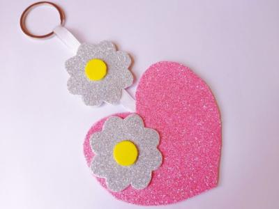 portachiavi glitter cuore