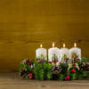 corona avvento candele accese