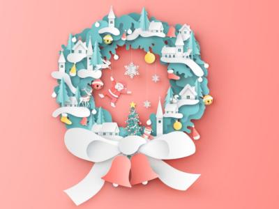 ghirlanda natalizia carta