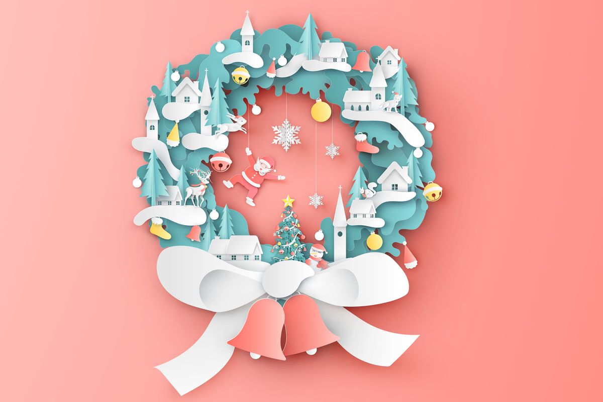 ghirlanda natalizia carta