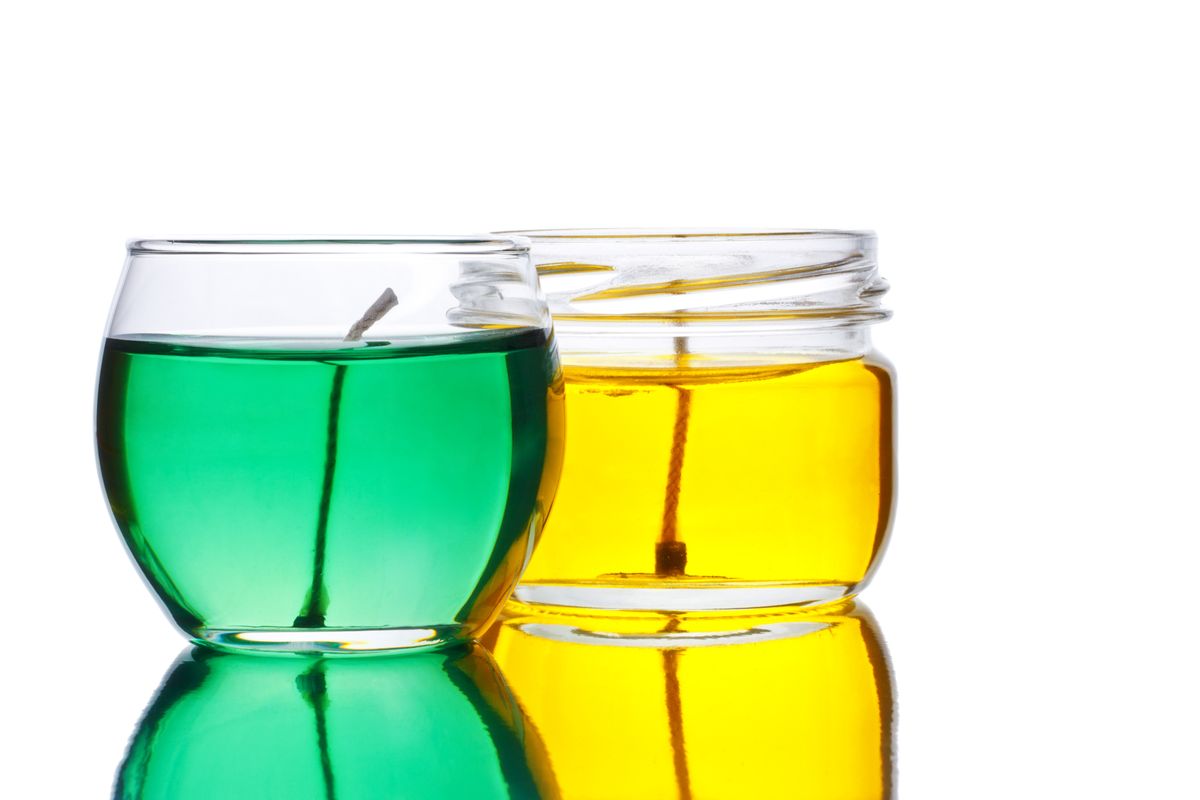 candele gel trasparenti colorate