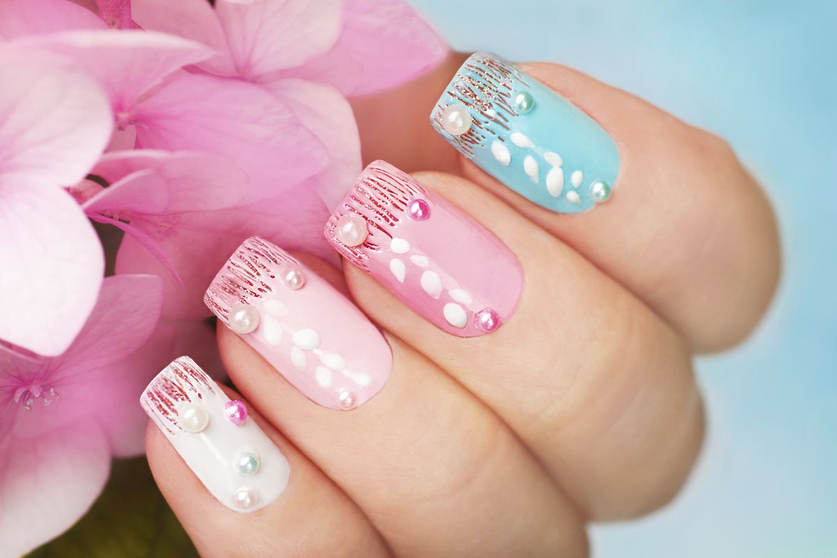 unghie nailart con perle