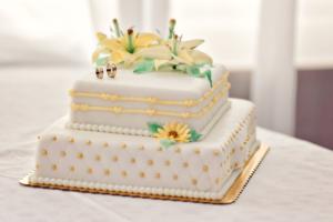torta quadrata matrimonio cake design
