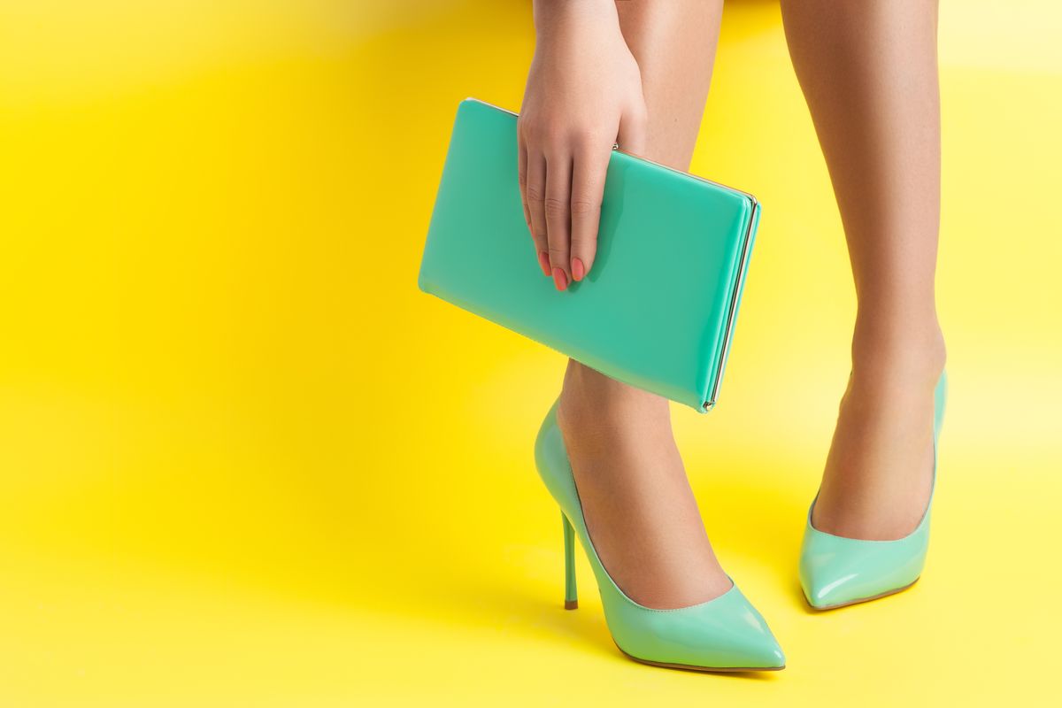 borsa scarpe verde tiffany