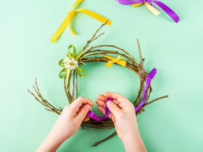 ghirlanda rami nastri