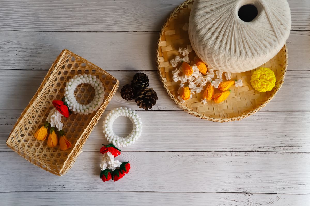 Ghirlanda con uncinetto