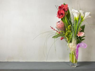 Mazzo fiori calle vaso