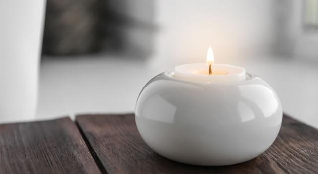 Portacandele In Ceramica A Forma Di Fiore Di Loto - Decorazione Per Casa E Tavolo (Bianco) - Foto 9