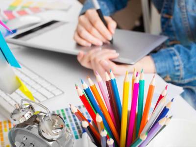 Colorare Disegnare Matite Tavoletta Grafica