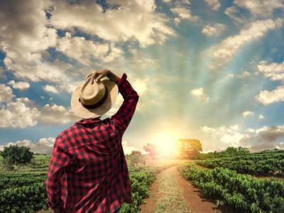 Contadino Sole Cappello Paglia Camicia