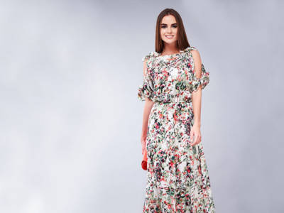 Vestito lungo floreale colorato