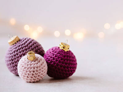 decorazioni natale palline uncinetto