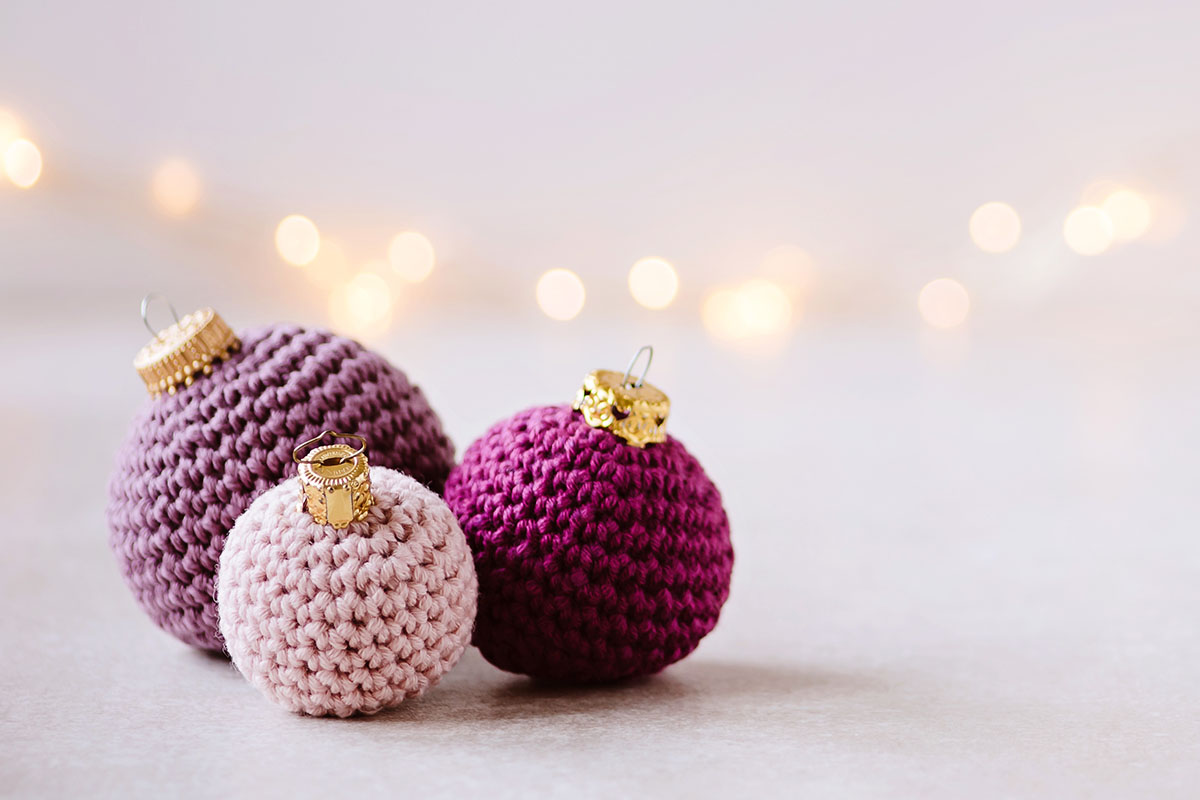 decorazioni natale palline uncinetto