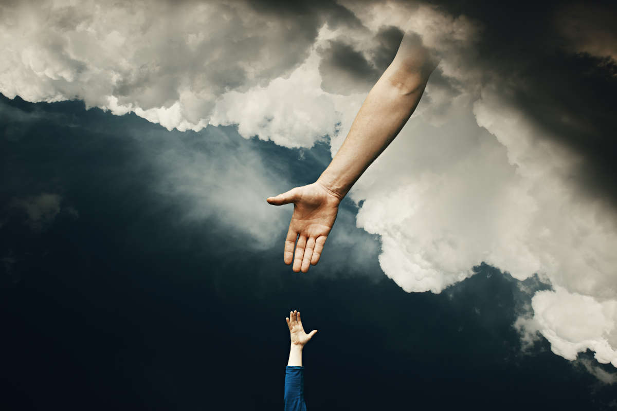 mani nuvole Dio cielo signore