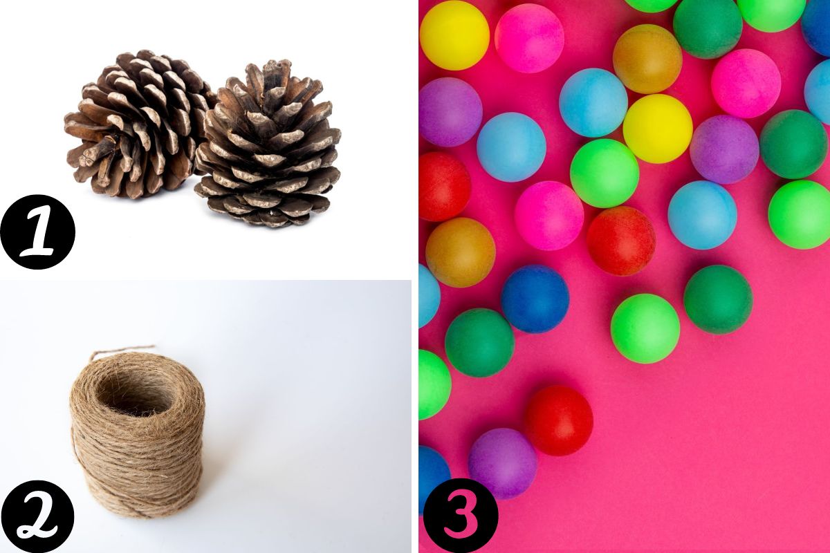 Decorazioni natalizie pigne 