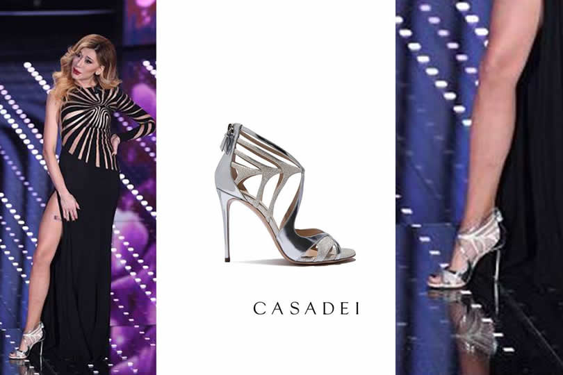 Virginia Raffaele, scarpe Casadei