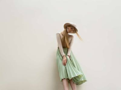 Gonna lunga verde menta