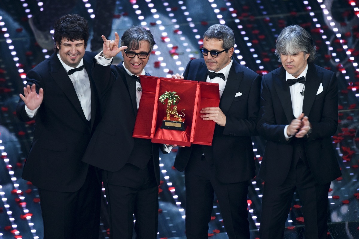 Gli Stadio (Gaetano Curreri, Andrea Fornili, Roberto Drovandi e Giovanni Pezzoli) a Sanremo 2016