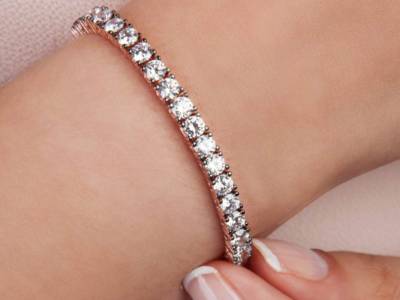 Braccialetto tennis luccicante