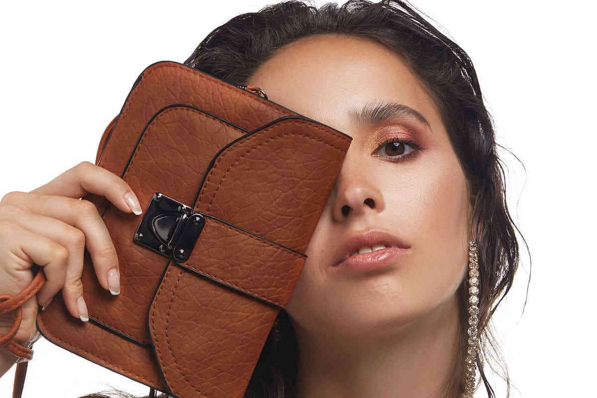 Borsa a tracolla marrone