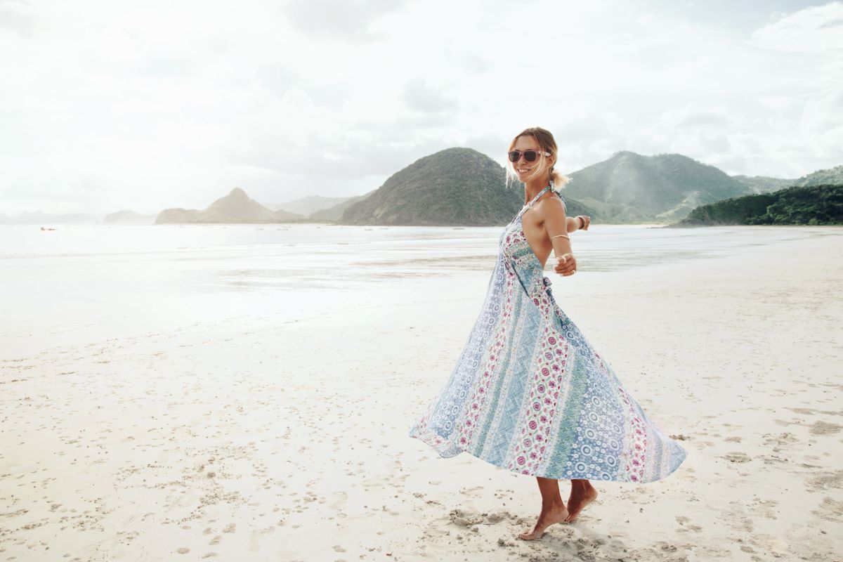 Copricostume lungo da spiaggia