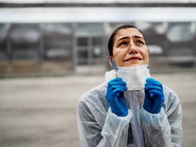 Infermiera durante il lockdown