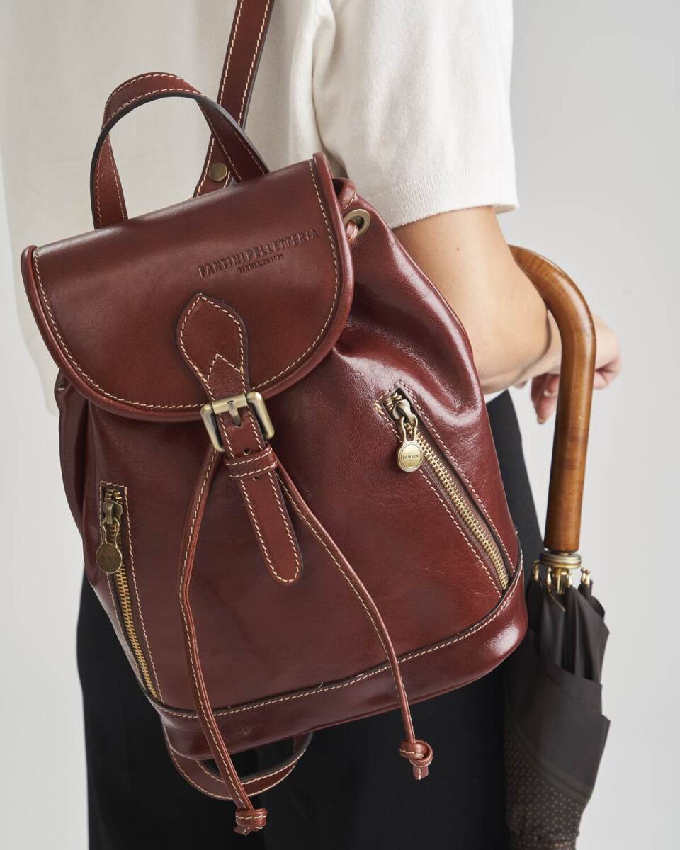 Zaino in pelle marrone Fantini Pelletteria