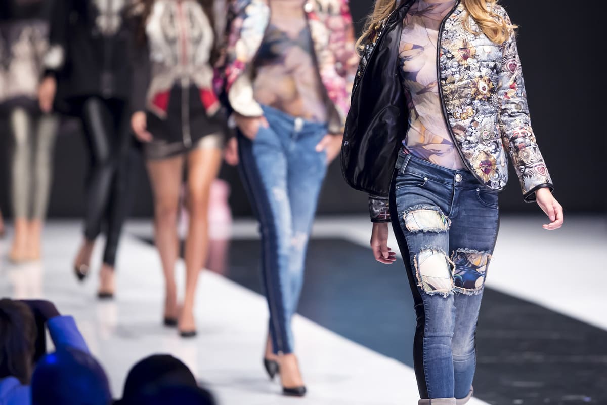 Jeans on the catwalk