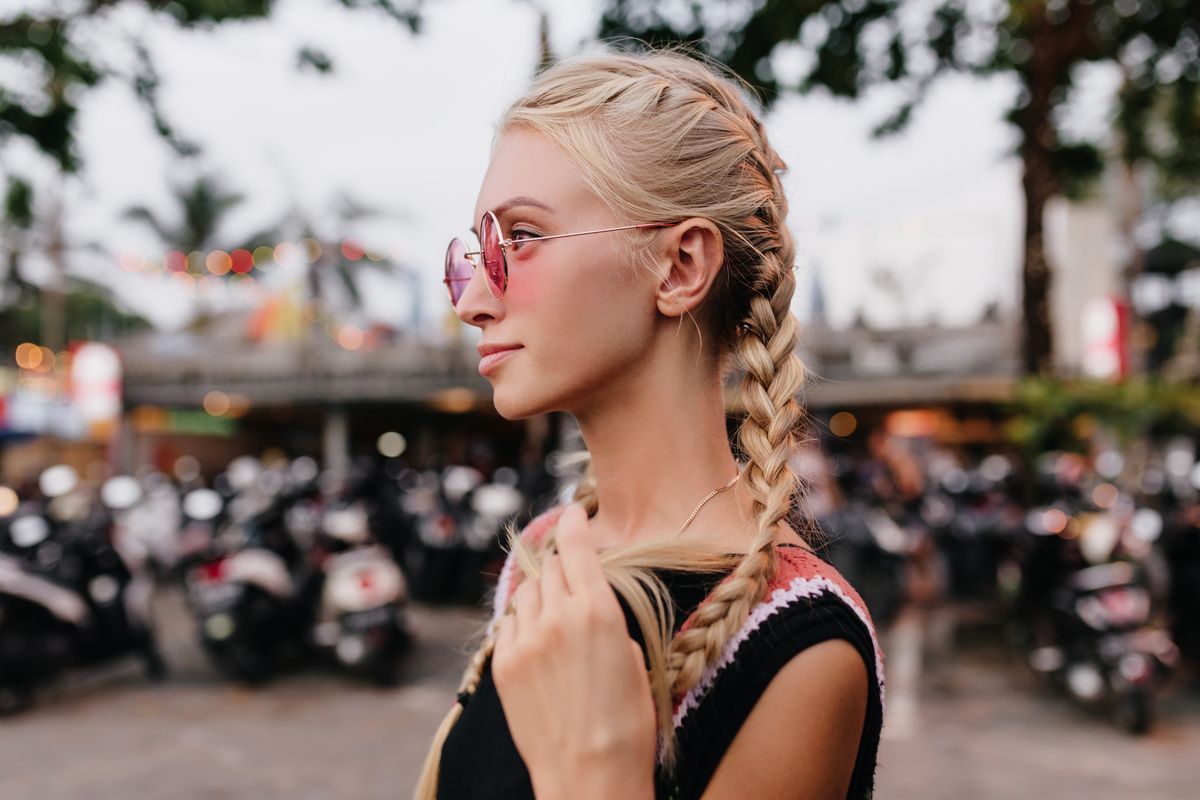girl with braid in her hair