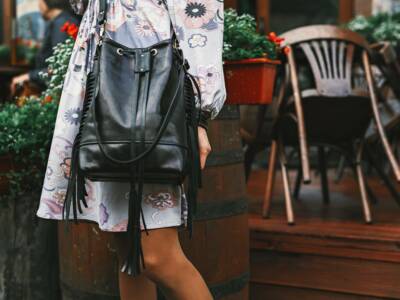 Borsa secchiello nera