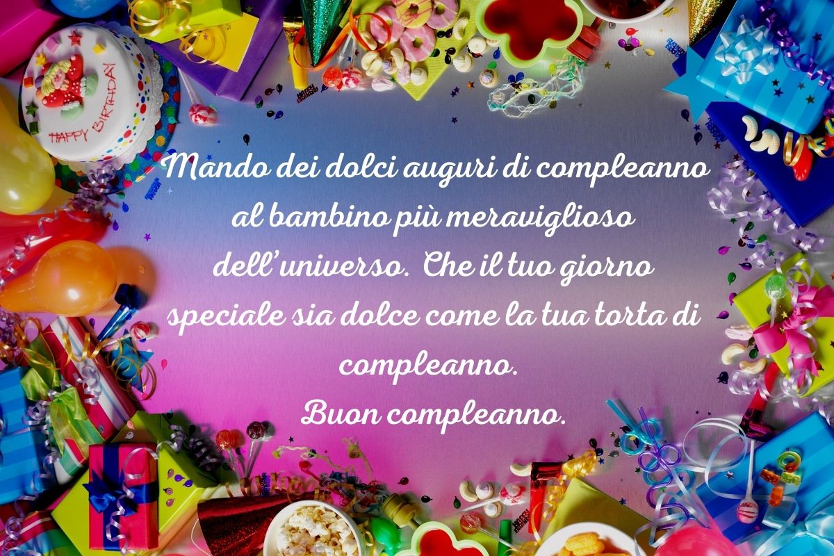 Biglietto Auguri di Buon Compleanno per bambini