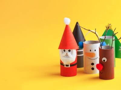 Lavoretti Natale fai da te con rotoli di carta igienica