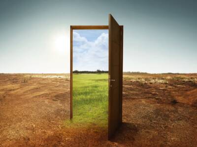 porta aperta paesaggio