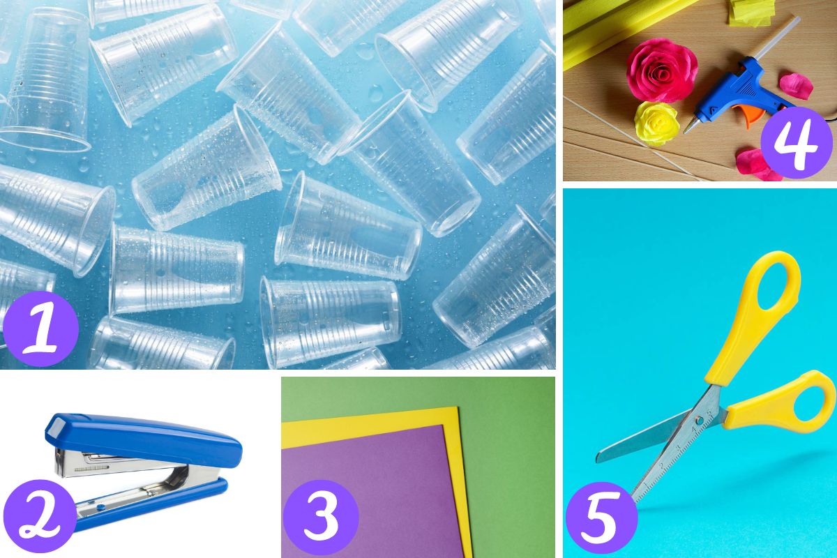 Pupazzo di neve con bicchieri 