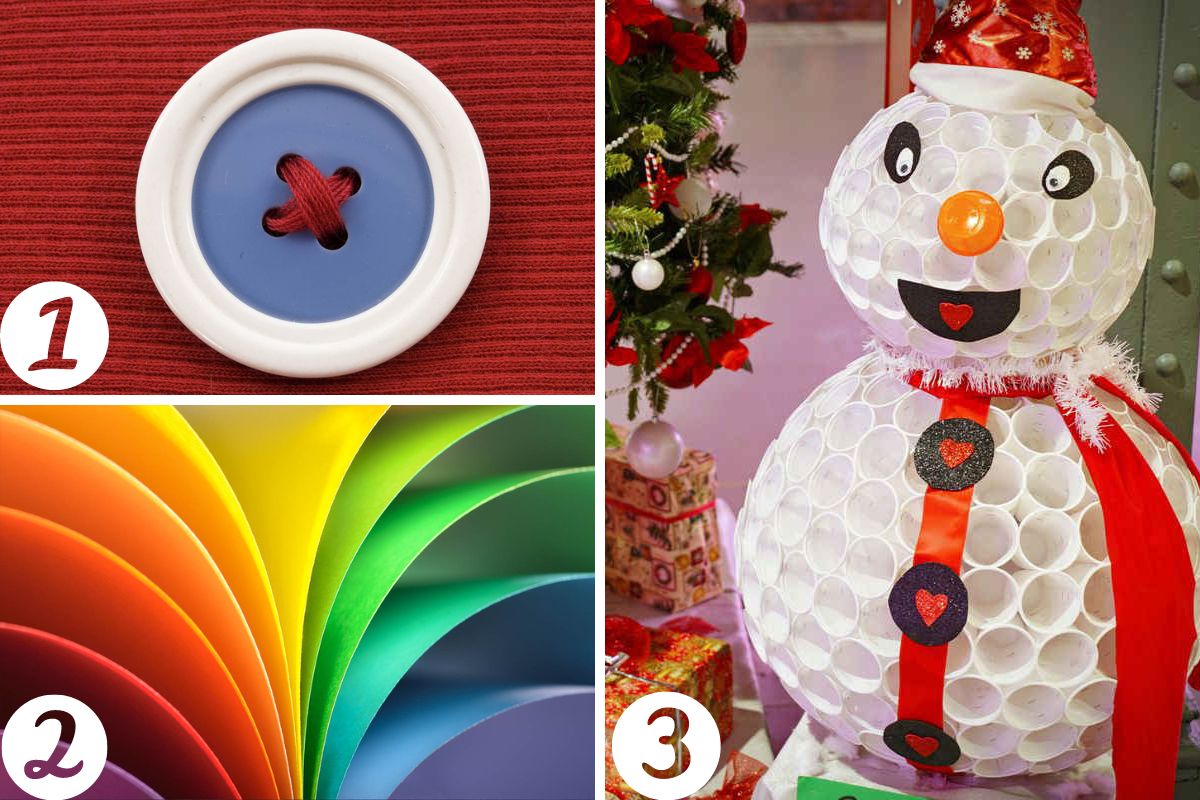 Pupazzo di neve con bicchieri 