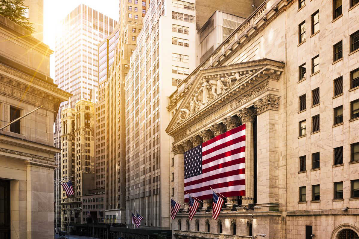 americana bandiera Wall Street