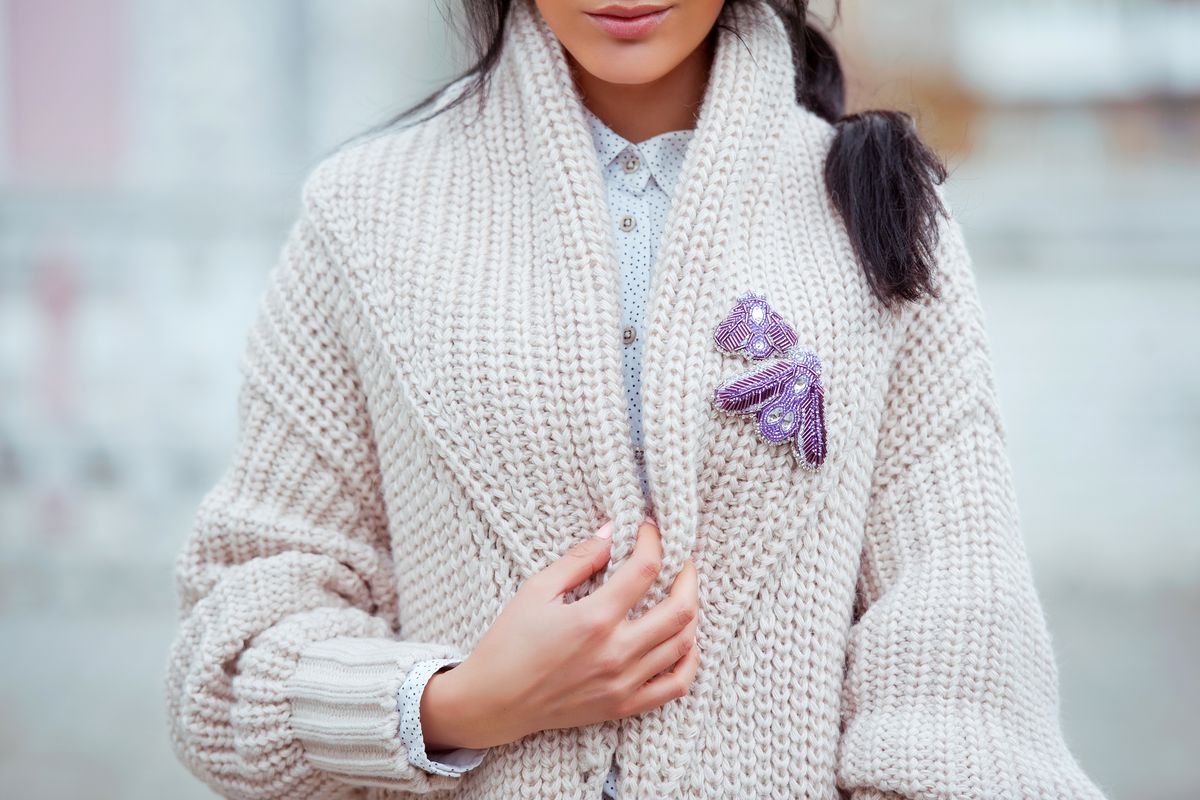 Cappotto cardigan in maglia